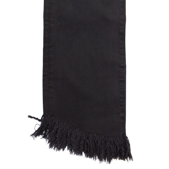FRAME Noir Le High Fray Fringe Hem Straight Leg Jeans 26 6 - Picture 6 of 11